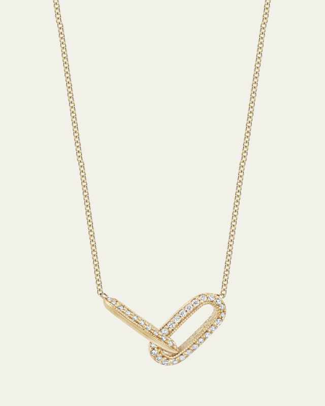 Linked One-Sided Pave Diamond Necklace